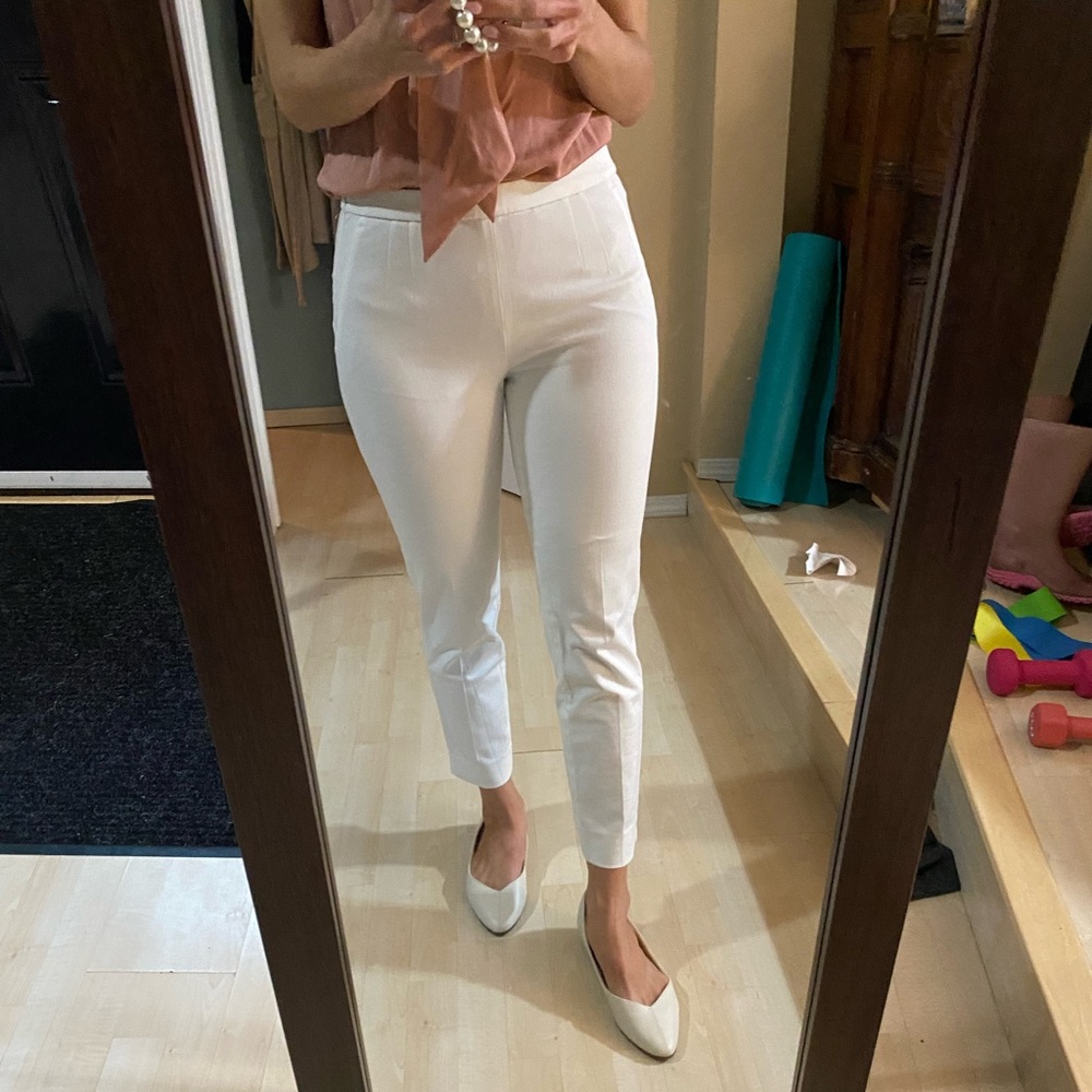 White J Crew Martie dress pants size 2